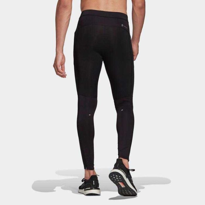 【adidas 愛迪達】OWN THE RUN TIGHTS 男款 專業運動 跑步緊身長褲 黑色 H58595  尺寸:M, XL, 2XL