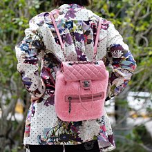 Chanel 香奈兒 Backpack 小型羊毛後背包 粉紅 現貨