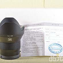 【台中品光攝影】Sony Carl Zeiss Touit 12mm F2.8 公司貨 #113380T