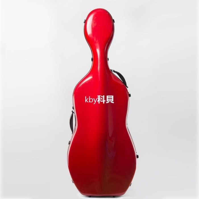 大提琴琴盒4/4尺寸大紅色專業 超輕 帶背帶 碳纖維琴盒 大提琴【kby科貝】