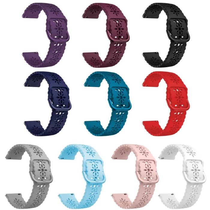 三星錶帶 矽膠 防水 尼龍 復古蕾絲矽膠 20 毫米錶帶適用於三星 Galaxy Watch 4 40 44/Watch4 經典 46 42 毫米智能手