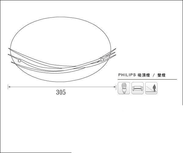 PHILIPS飛利浦吸頂燈~節能吸頂燈/壁燈~飛利浦陽台燈 玄關燈 QCG309 QCG-309