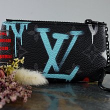 優買二手精品名牌店 LV M81795 塗鴉系列 Monogram 花卉 帆布 拉鍊 鑰匙包 零錢包 信用卡 美品