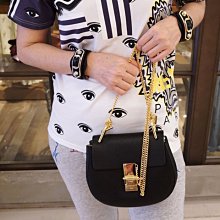 Chloe 3S1032 Drew handbag 迷你 Drew 鍊帶肩背包 黑