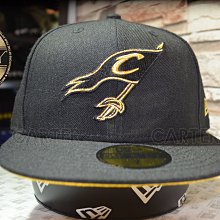 New Era Cleveland Cavs Black Gold 59Fifty 美國職籃克里夫蘭騎士黑金全封帽