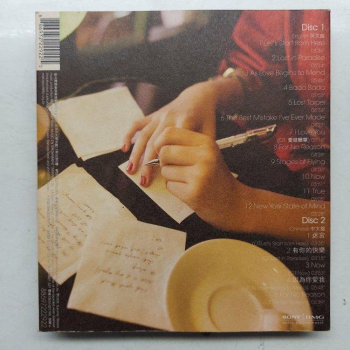 王若琳 JOANNA WANG -START FROM HERE 2CD （附紙盒） 2008年 BMG發行-1