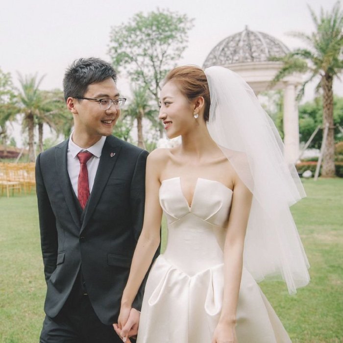 韓式新娘蓬蓬頭紗超仙多層婚紗新娘結婚頭紗領證簡約旅拍造型頭紗特價