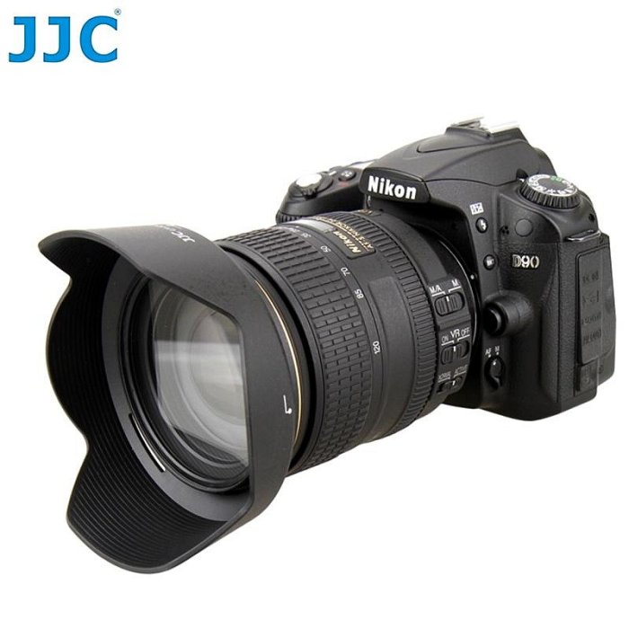 我愛買#JJC副廠Nikon遮光罩HB-53遮光罩適DX 24-120mm F/1.4G可反扣F1.4遮陽罩HB-53太陽罩LH-53