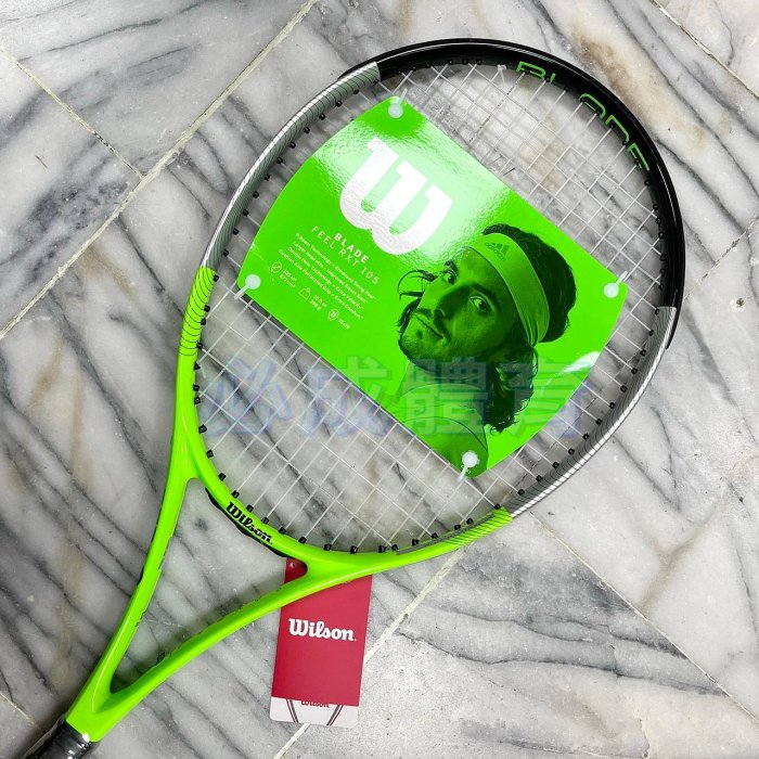 【綠色大地】Wilson BLADE FEEL 103 105 網球拍 鋁碳網球拍 已穿線 網球拍 配合核銷