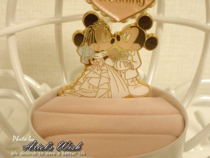 Ariel's Wish-日本東京迪士尼婚禮限定婚禮小物探房禮物伴娘禮-婚戒對戒指項鍊飾品南瓜馬車收納盒戒指台-現貨*1