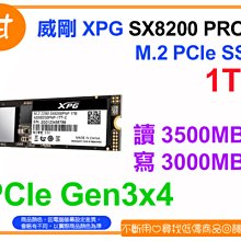 【粉絲價1739】阿甘柑仔店【預購】~ 威剛 XPG SX8200 PRO 1TB M.2 PCIe SSD