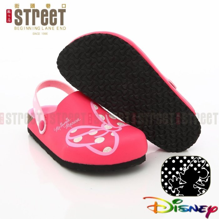 【街頭巷口 Street】Disney 迪士尼 可愛大蝴蝶結  一腳登 兩種穿法 勃肯童包鞋 KRM453927P 粉色