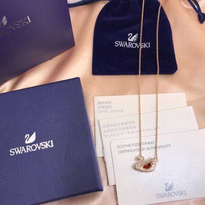 情人節禮物 Swarovski 施華洛世奇 跳動的心 天鵝 項鍊 2020年新品 浪漫天鵝 粉鑽項鏈 白鑽天鵝 鎖骨鏈