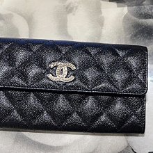 Chanel AP0241 Continental Wallet 菱格紋荔枝皮長 黑