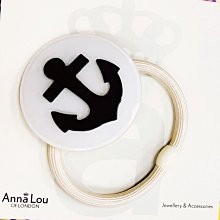 Anna Lou Of London 倫敦品牌 Anchor 船錨髮帶 髮束 海軍藍