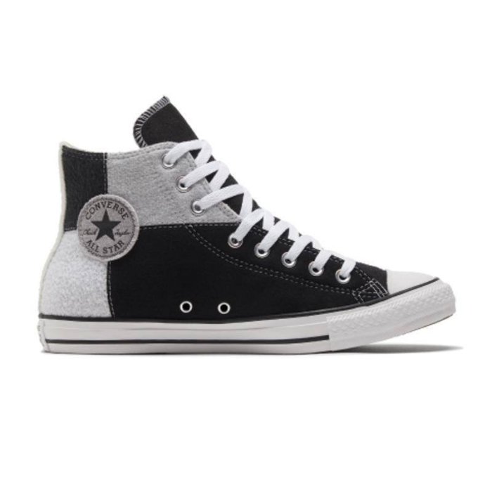 CONVERSE匡威AllStar格子帆布絨布拼接休閒帆布鞋168762C 168843C