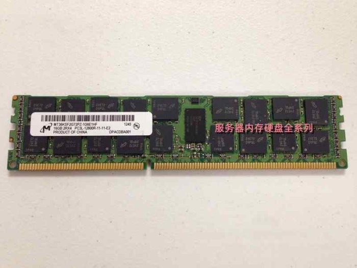 DELL JDF1M 16GB DDR3 2Rx4 PC3L-12800R 記憶體 RDIMM 1600 ECC