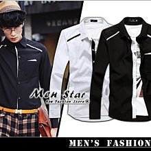 【Men Star】免運費 韓版時尚斜口袋修身襯衫 / 長袖襯衫 男 / 媲美 stage uniqlo g2000