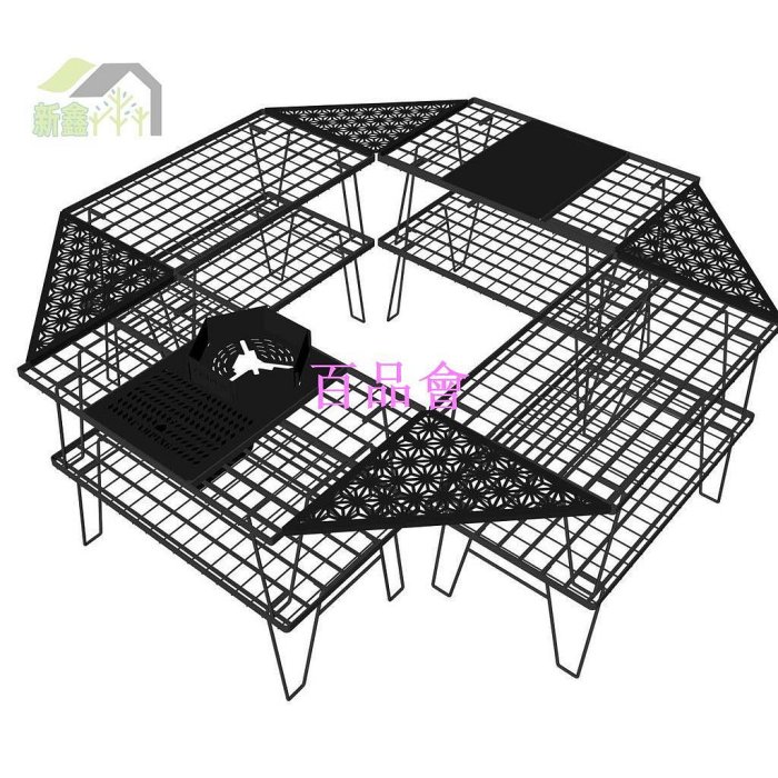 【百品會】 🔥同款鐵網桌露营igt桌網格擺攤折疊桌超輕小推車 戶外桌 野餐聚餐露营折疊桌 擺攤多功能折疊桌 露營桌子圓桌 露營延伸