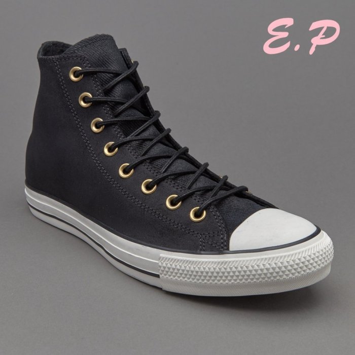 【E.P】Converse Chuck Taylor All Star 黑白 金鞋帶環 質感 基本款 男女153808c