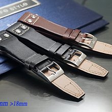 【時間探索】 全新 高級軍錶專用雙釘錶帶 ( 22mm) 適用 IWC.各式錶款