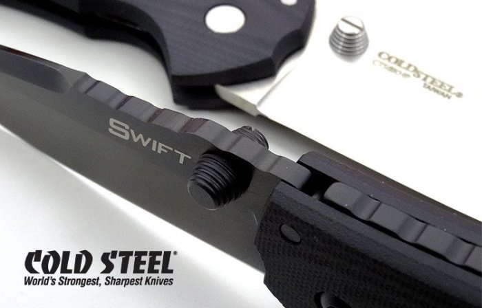 【angel 精品館 】Cold Steel SWIFT 平刃折刀/CTS-XHP鋼 (銀平刃) 22A