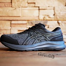 Retro CLUB【一元起標】【全新】ASICS 亞瑟士 GEL-CONTEND 7 黑灰配色 寬楦 慢跑鞋 鞋面防潑水 W24509