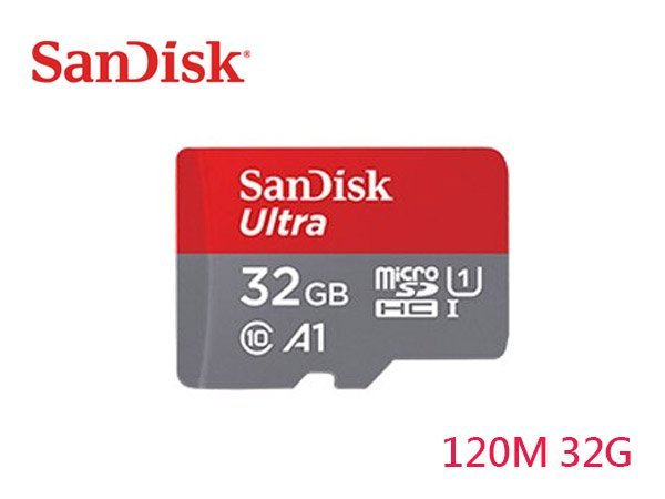 「阿秒市集」Sandisk Ultra microSD TF 32G 32GB A1 120M C10 記憶卡 無轉卡