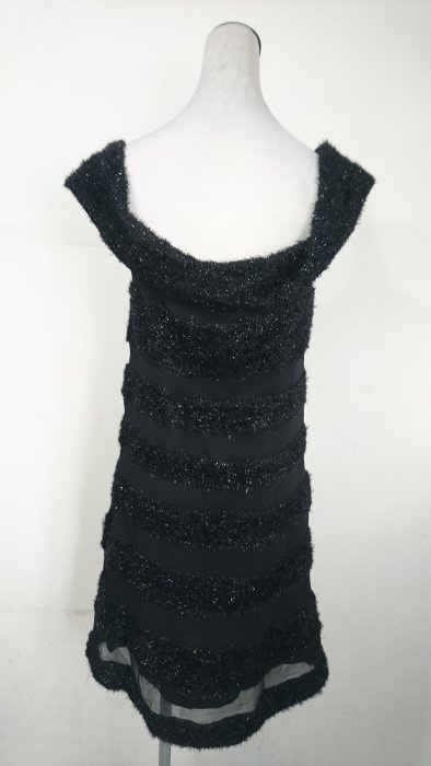 iROO 黑色銀蔥造型連身裙/洋裝(A68)