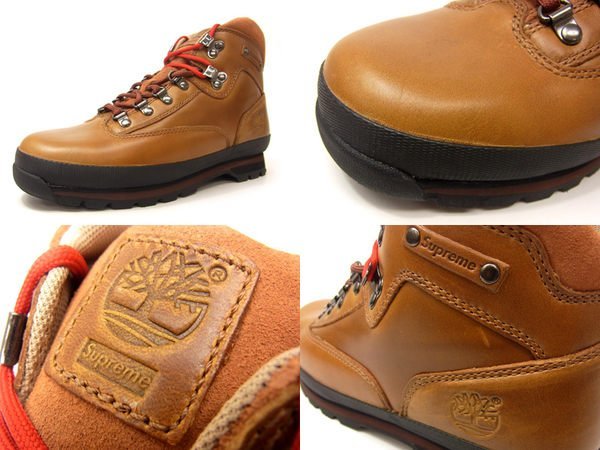 現貨】全新正品聯名限量鞋款Supreme x Timberland Euro Hiker Boots 黃