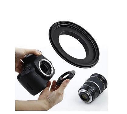 EOS-58mm倒接環適用佳能單反相機EF-18-55mm鏡頭微距倒接圈反接環-佳藝居