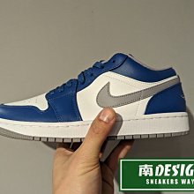 南🔥2023 4月 NIKE AIR JORDAN 1 LOW 休閒 滑板 運動 男款 藍灰 553558-412