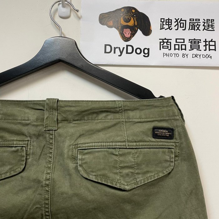 跩狗嚴選 極度乾燥 Superdry Cargo 復古水洗風格 短褲 多口袋 純棉耐磨 工作褲 斯里蘭卡製 軍綠 A&F