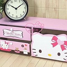 ♥小花花日本精品♥Hello Kitty 甜點店桌上三抽收納盒 圖案大造型可愛~7
