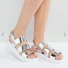 (嫻嫻屋) 英國ASOS-JuJu流行時尚 Jelly Flat Sandals果凍平底涼鞋 現貨UK5