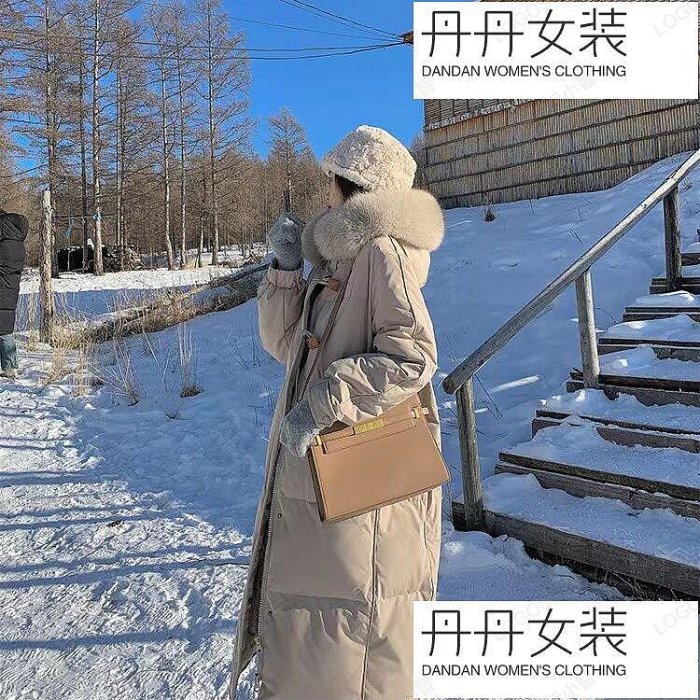 羽絨棉服女新版洋氣爆版長版過膝棉衣韓版寬鬆外套 保暖 防寒 羽絨外套連帽 JOC丹丹女裝