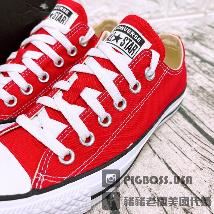 【豬豬老闆】CONVERSE Chuck Taylor All Star 紅白 經典 低筒 帆布 男女款 M9696C