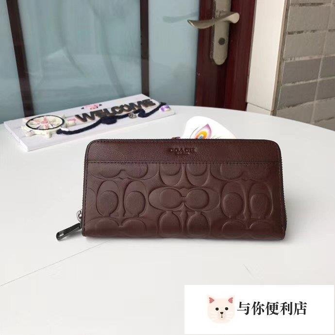 全新COACH 74999 美國正品代購新款多功能 拉鏈長夾 零錢包 錢夾男夾-雙喜生活館