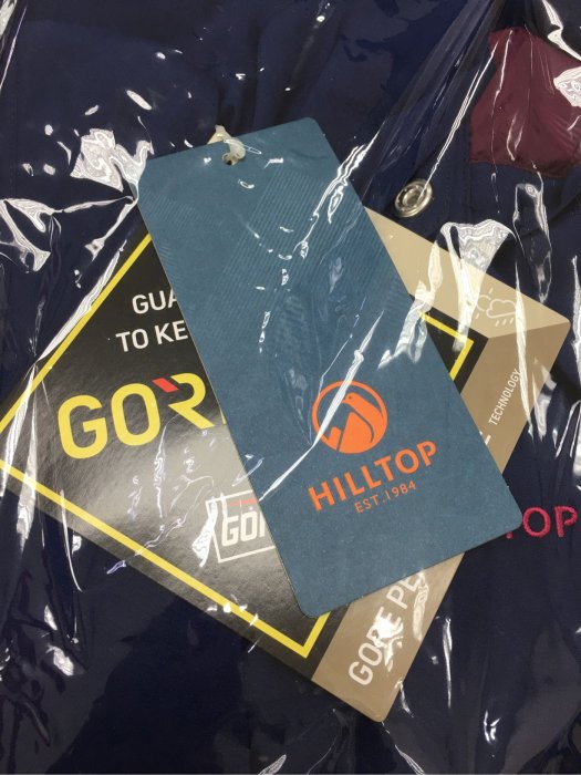 全新Hilltop山頂鳥藍色長版外套/Goretex風衣