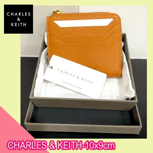 寶貝屋【全新~直購380元 】 Charles & Keith 小CK駝色零錢包 票夾 (附包裝盒/防塵袋)