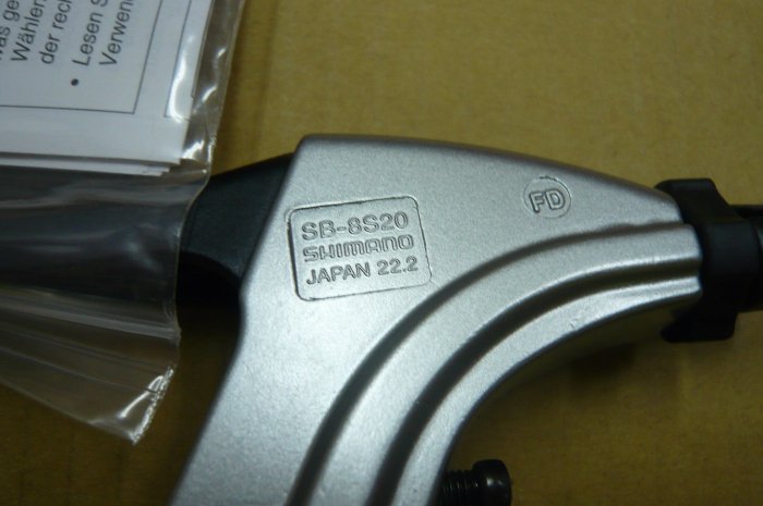 [ㄚ順雜貨鋪] 全新SHIMANO Nexus SB-8S20內變一體式煞變把/八速內變用