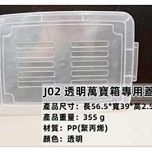 =海神坊=台灣製 J02 透明萬寶箱專用蓋子 配件 掀蓋式收納箱蓋 透明置物箱蓋 整理箱蓋 分類箱蓋 玩具箱蓋