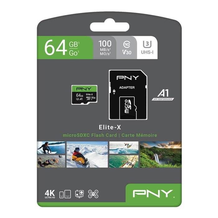 💓好市多代購💓 PNY Elite-X MicroSD 記憶卡 含SD轉接卡 64GB/64G 2入 終身有限保固