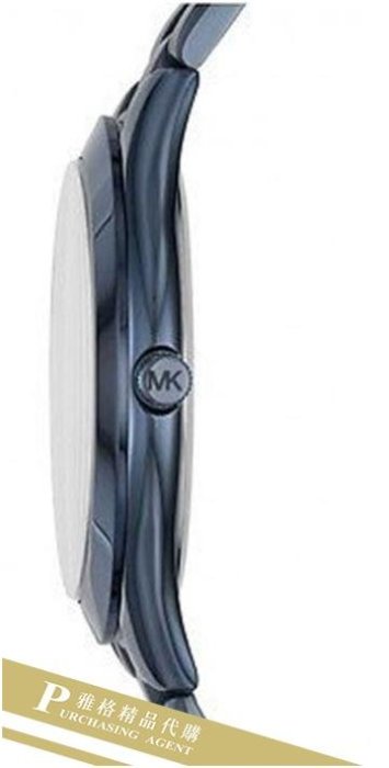 雅格時尚精品代購Michael Kors 金屬藍錶框 鋼錶帶 女錶 MK3419 美國正品