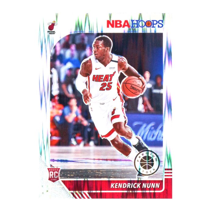 銀閃亮！(RC) 熱火核心 Kendrick Nunn 必漲NBA Hoops Premium Flash Prizm版新人RC金屬卡 2019-20