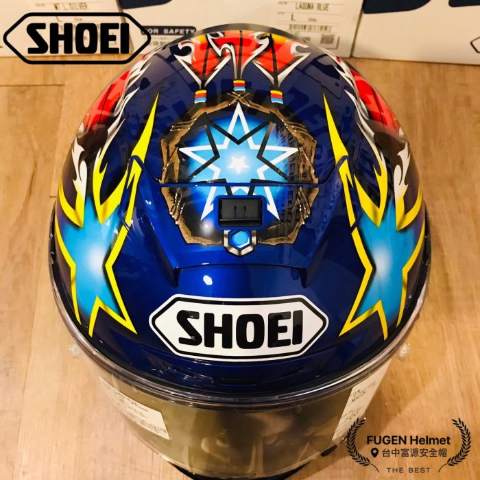 【台中富源】日本 SHOEI X14 NORICK '04 TC-2 全罩式安全帽 進口帽 頂級款 阿部典史 藍/紅