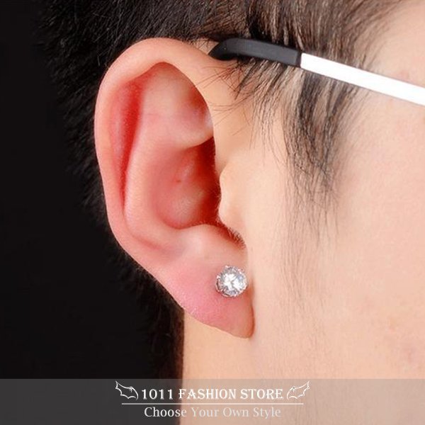 型男 基本必備款 韓國 西德鋼耳環 鈦鋼耳環 男性耳環 女性耳環 水鑚耳環 耳釦 耳釘 一對230元
