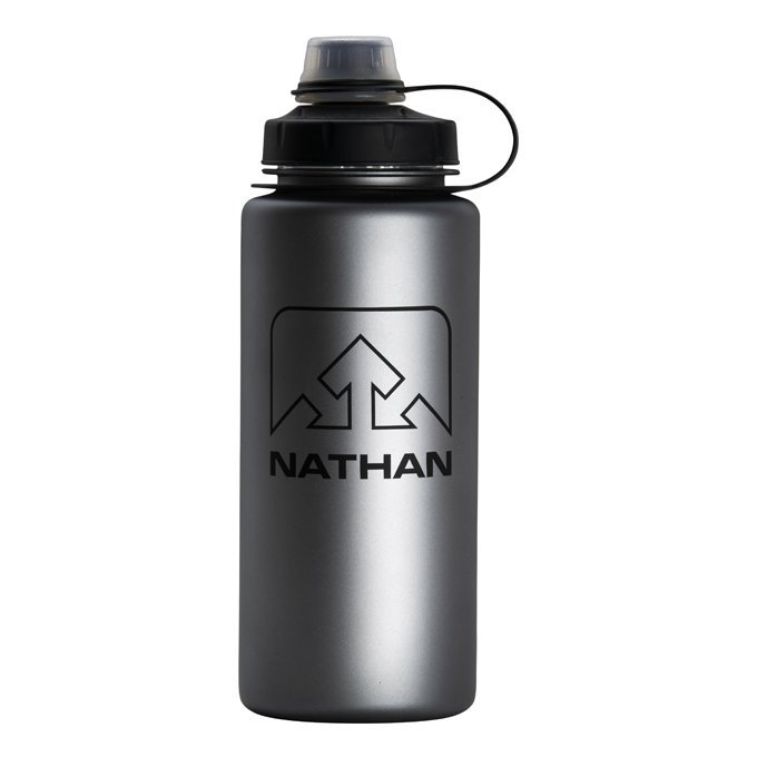 【n0900台灣健立最便宜】2020 NATHAN 標準容量運動水壺(750ml)黑灰 NA4313CB