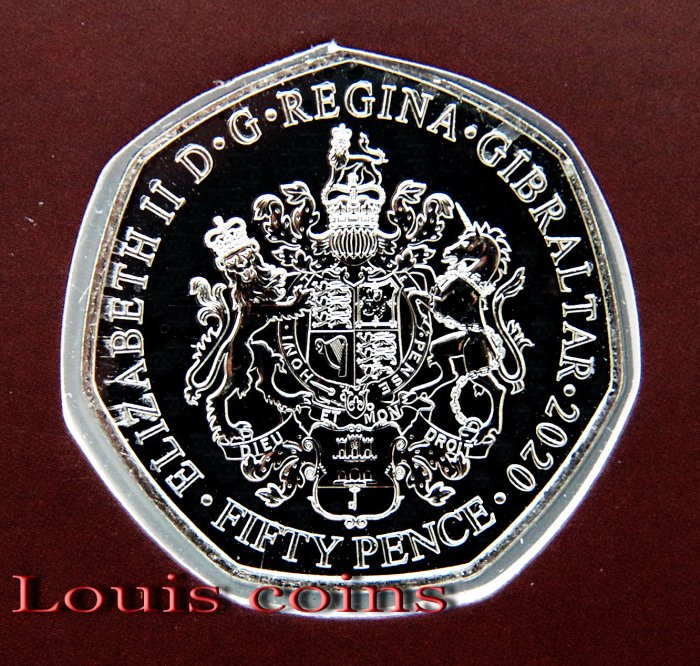 【Louis Coins】F036‧Gibraltar‧2020直布羅陀‧C0VID-19新冠肺炎抗疫紀念幣含冊