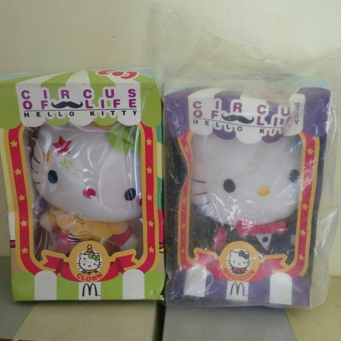 💖思賢&衣櫃💖 2013年 麥當勞發行 HELLO KlTTY 限定 hello kitty凱蒂貓 ｛馬戲團魔術師/小丑 ｝ 2款一起賣  # 049